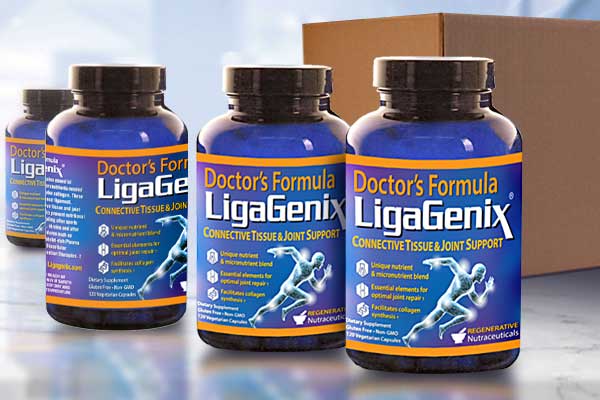 Doctor's Formula Ligagenix case discount on high-quality to supplements enhance regenerative medicine treatments and aid in connective tissue repair.